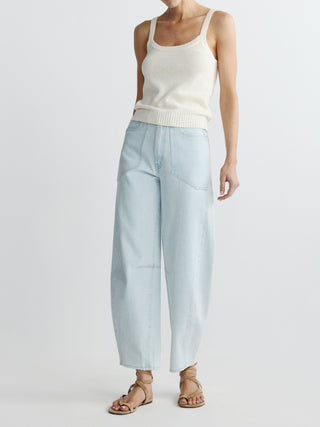 Micro Barrel High Rise Jeans Saltstone