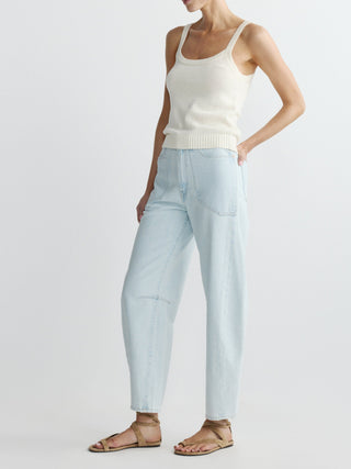 Micro Barrel High Rise Jeans Saltstone