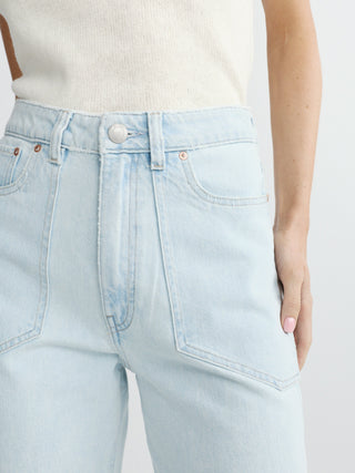 Micro Barrel High Rise Jeans Saltstone