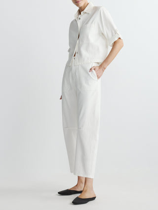 Bilie Easy Barrel High Rise Pant White Twill