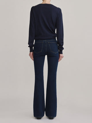 V-Neck Cardigan Navy Argyle