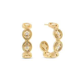 Monique Hoop Earrings Clear Cubic Zirconia