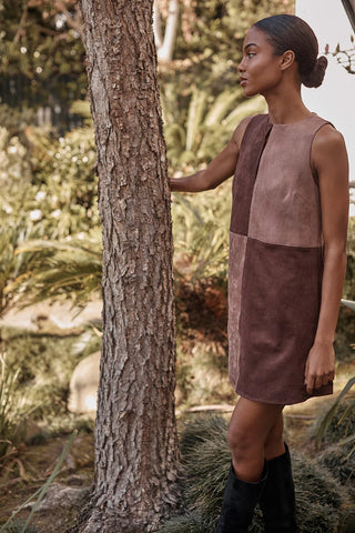 Sigrid Dress Faux Suede Mix