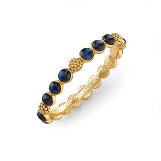 Berry Gem Hinged Bangle Blue Labradorite