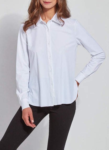 Connie Slim Button Down White