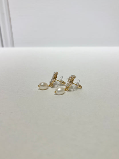 Chanel Gold Freshwater Pearl Earrings