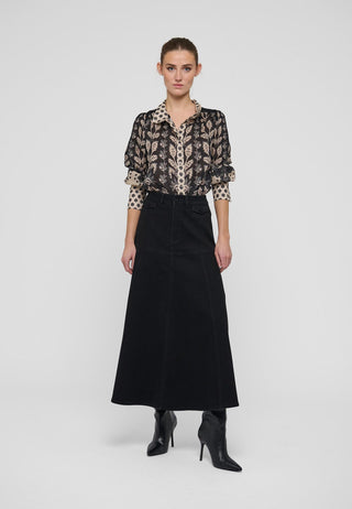 Michelle Denim Skirt Black