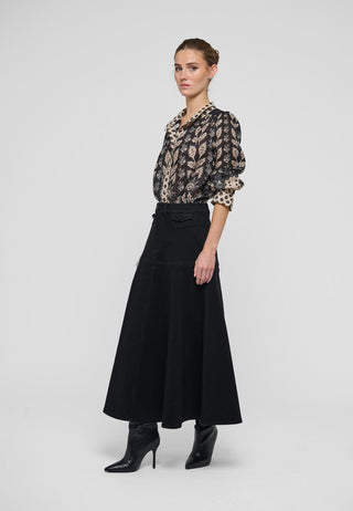 Michelle Denim Skirt Black