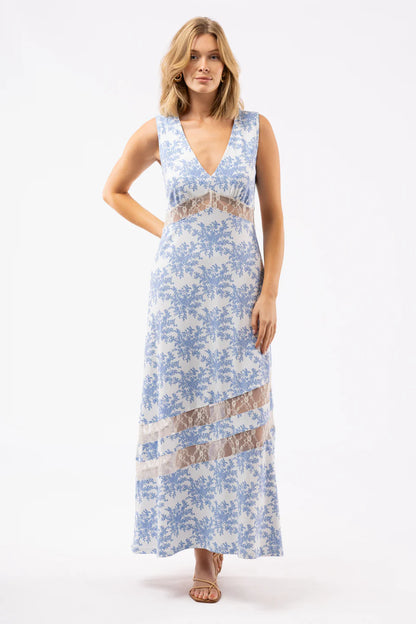 Henrietta Dress Rose Bushel Blue