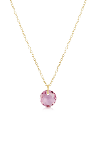 16” Necklace Gold Reflection Small Charm 02