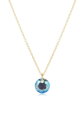 16” Necklace Gold Reflection Small Charm 03