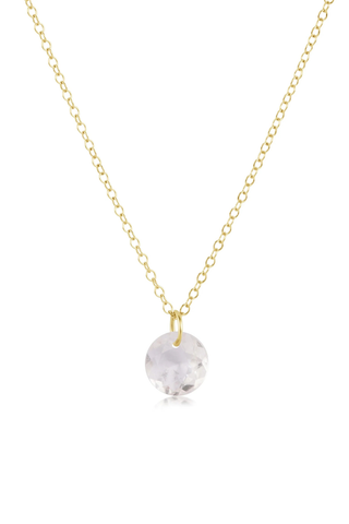 16” Necklace Gold Reflection Small Charm 04