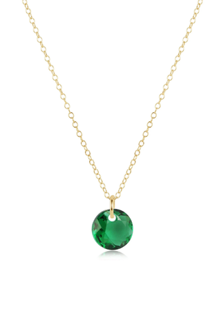 16” Necklace Gold Reflection Small Charm 05