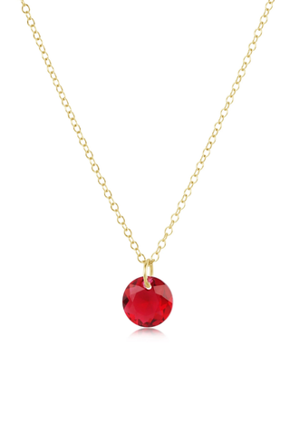 16” Necklace Gold Reflection Small Charm 07