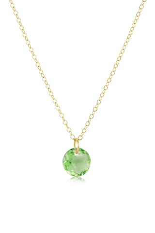 16” Necklace Gold Reflection Small Charm 08