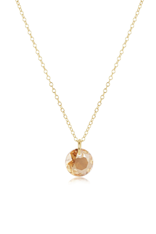 16” Gold Necklace Reflection Small Charm 11