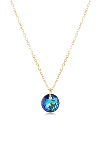 16” Necklace Gold Reflection Small Charm 12