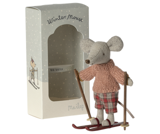 Winter Mouse with Ski Set, Big Sister