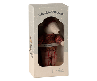 Winter Mouse with Ski Set, Big Sister - Rose