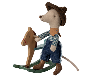 Cowboy Mouse on Rocking Horse, Little Brother