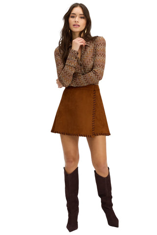 Whipstitch Ezra Skirt Chestnut