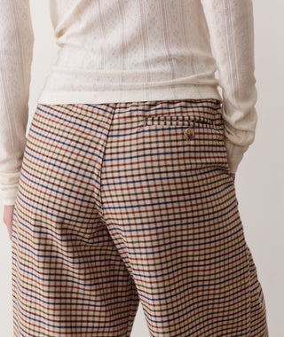 Allison Pleated Trouser Fall Check
