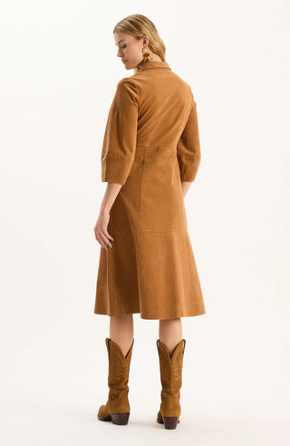 Beth Pinwale Cord Midi Brown