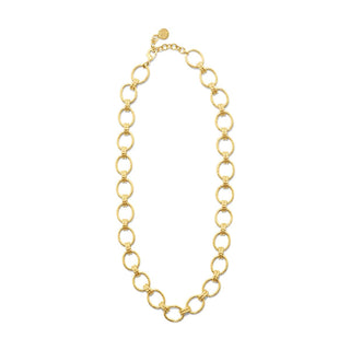 Cleopatra Grande Link Necklace 16”x2” Gold