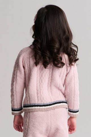 CozyChic Toddler Sporty Rib Cable Pullover