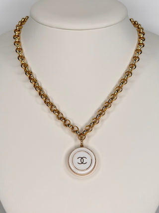Chanel White & Gold Charm Necklace