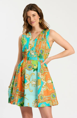 Emory Positano Sleeveless Wrap Dress