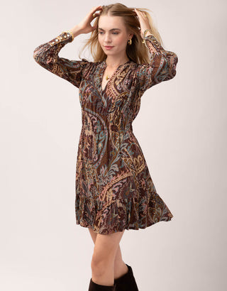 Rosemarie Dress Tabby Paisley Bordeaux
