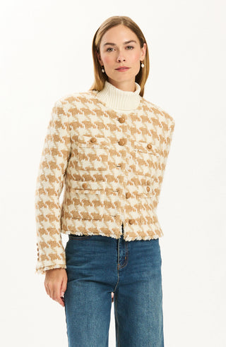 Randy Boucle Jacket Herringbone Iced Coffee