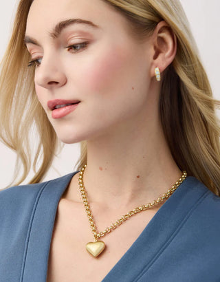Anastasia Heart Necklace 18” Gold