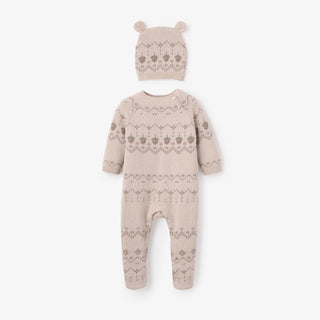 Acorn Fairisle 2 pc Jumpsuit and Hat Set