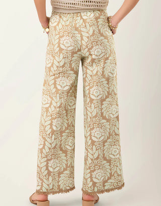 Resort Fringe Palazzo Pant Seawall Scroll Fawn