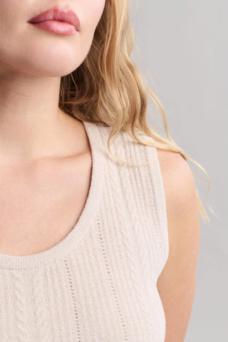 CozyChic Ultra Lite Cable Knit Tank