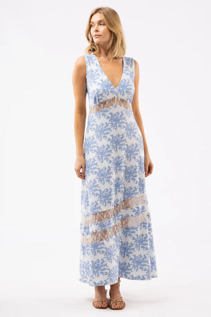 Henrietta Dress Rose Bushel Blue