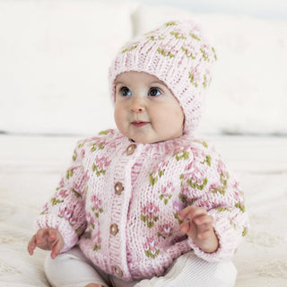 Bitty Blooms Blush Cardigan Sweater