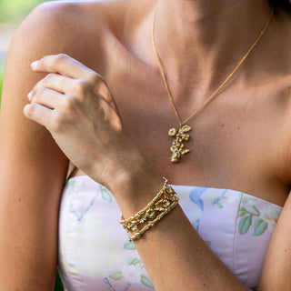 Meadow Flowers Petit Cuff Gold