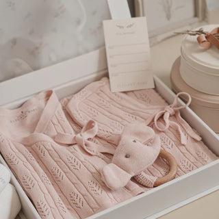 Pink Rose Baby Layette Gift Box Set
