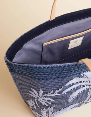 Beach Tote Ogeechee Blue Palm