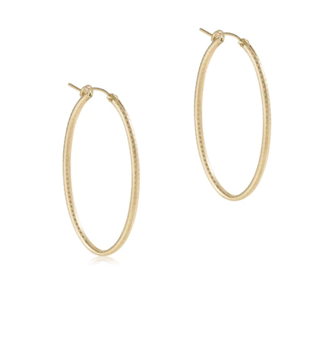 ENEWTON 2” Oval Textured Gold Hoop