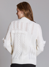 Load image into Gallery viewer, Mixed Fringe Mock Neck Sweater