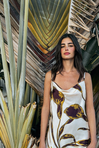 Mia Dress Mahogany Calla Lily