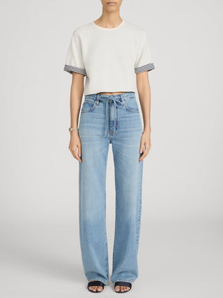 The Off Duty Drawstring Bow Jeans
