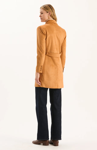 Jordan Faux Suede Jacket Leather Brown