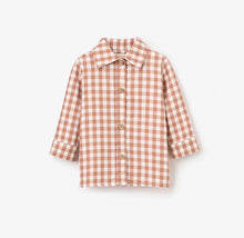 Load image into Gallery viewer, Rust Gingham Button Down