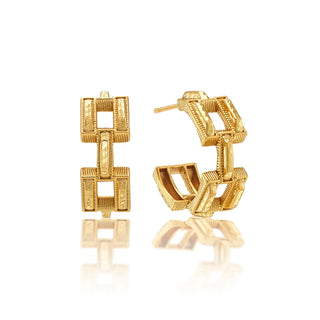 Pathway Hoop Earrings Gold
