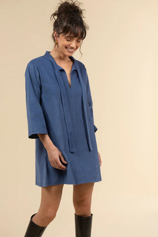 The Phoebe Corduroy Dress Jean Blue